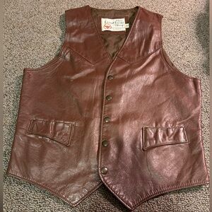 Vintage Sears leather vest size 38